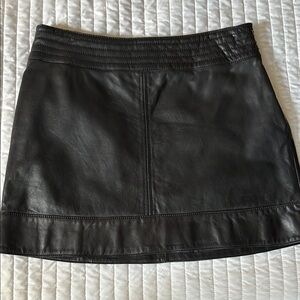 Trouvé Black Leather Mini Skirt